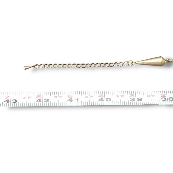 lia sophia Rumor Brushed Matte Gold Tone Cone Bead Long Necklace Heavy - Picture 12 of 12